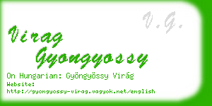 virag gyongyossy business card