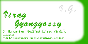 virag gyongyossy business card